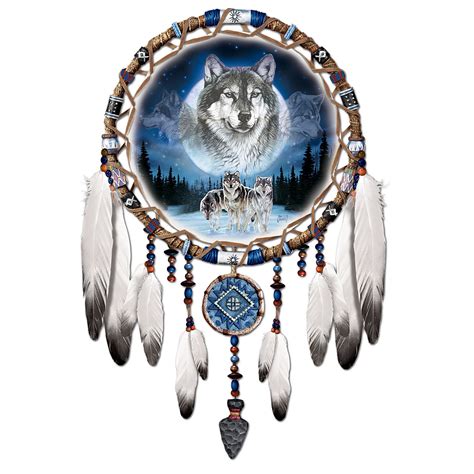 Wolf dream catchers  The traditional dreamcatcher is a handmade willow hoop with a net woven to replicate a spider’s web, with its origin traced to Native American culture